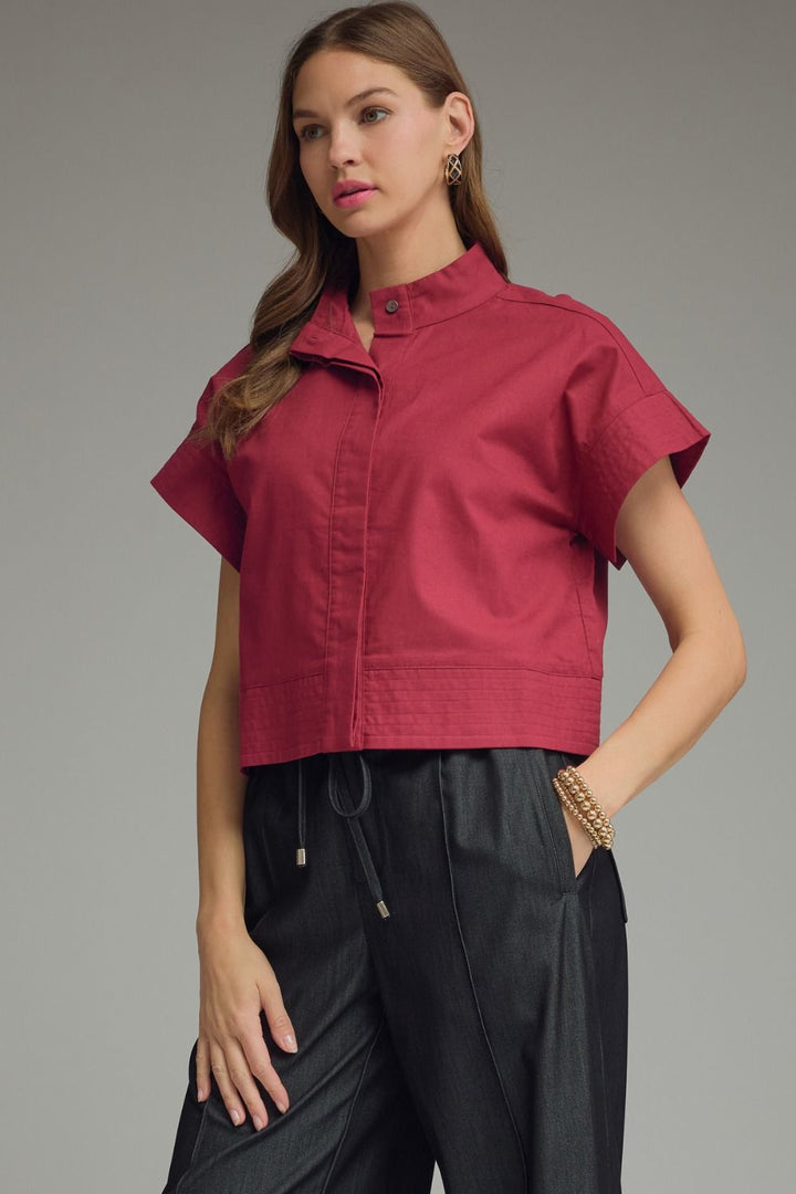 Magnolia Stand Collar Top