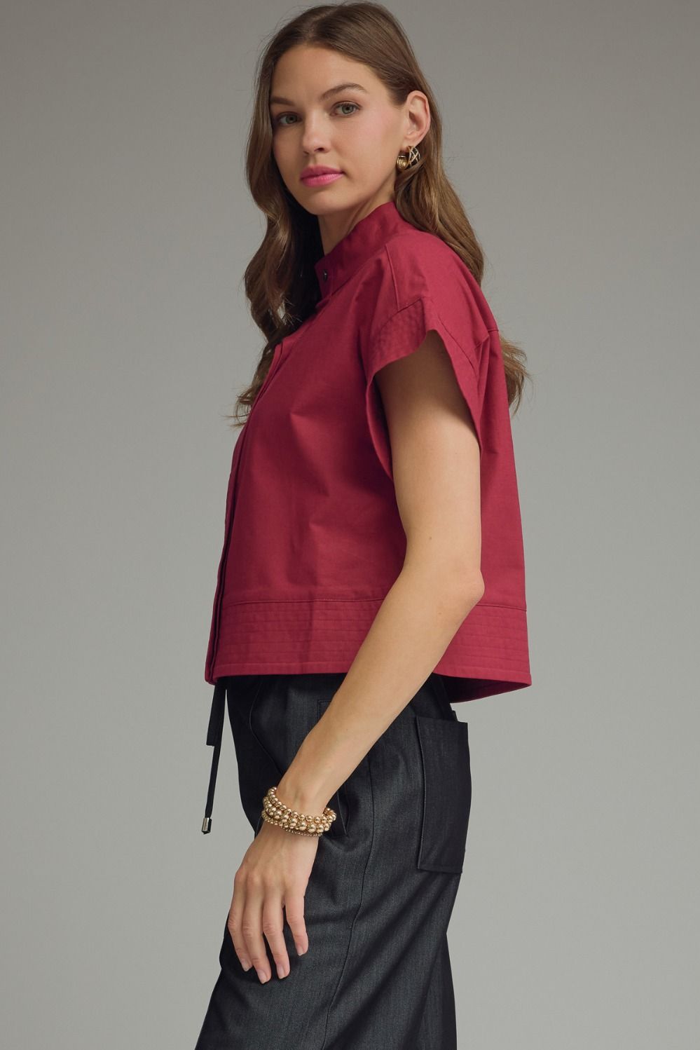 Magnolia Stand Collar Top