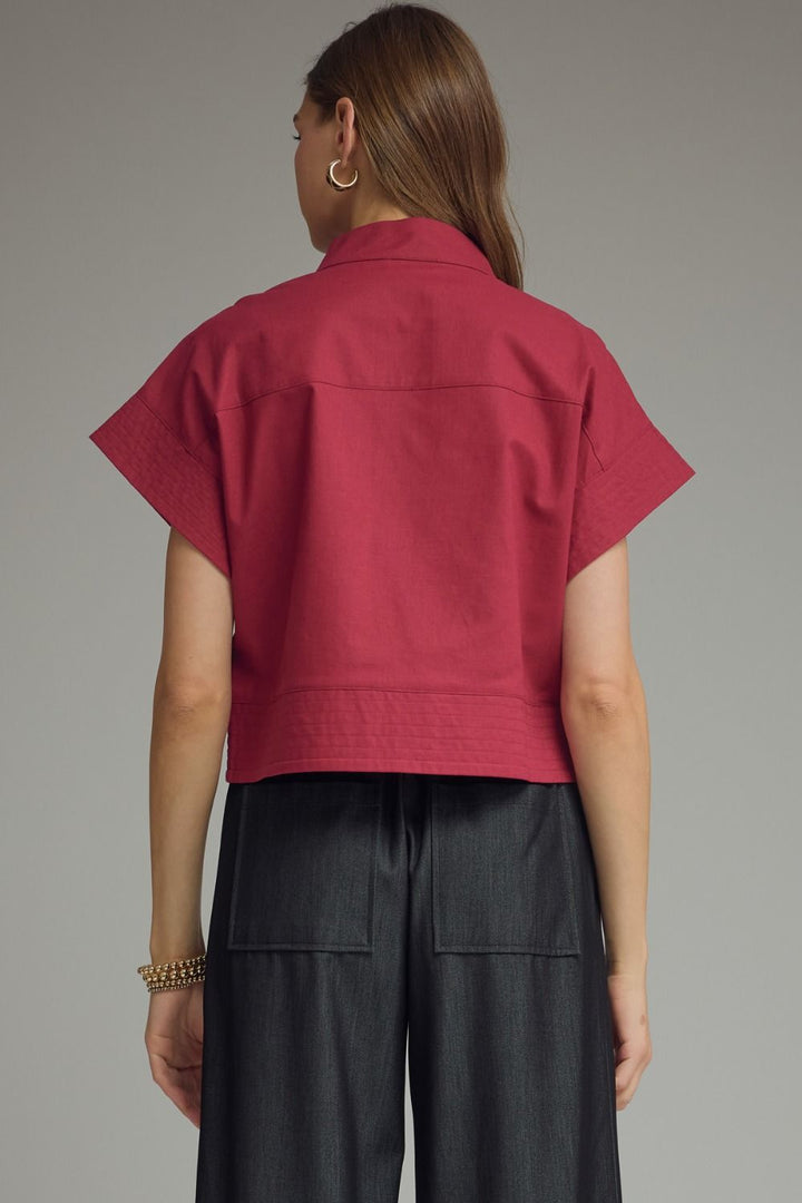 Magnolia Stand Collar Top