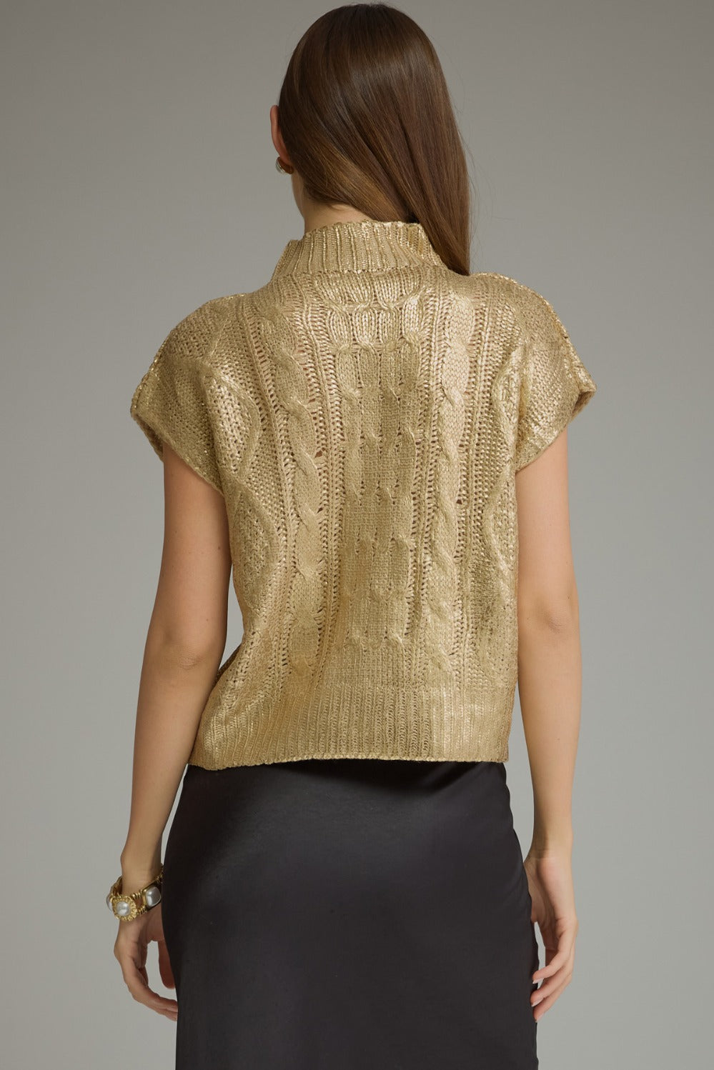 Margo Top in Gold — back view