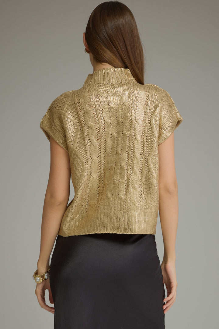 Margo Top in Gold — back view