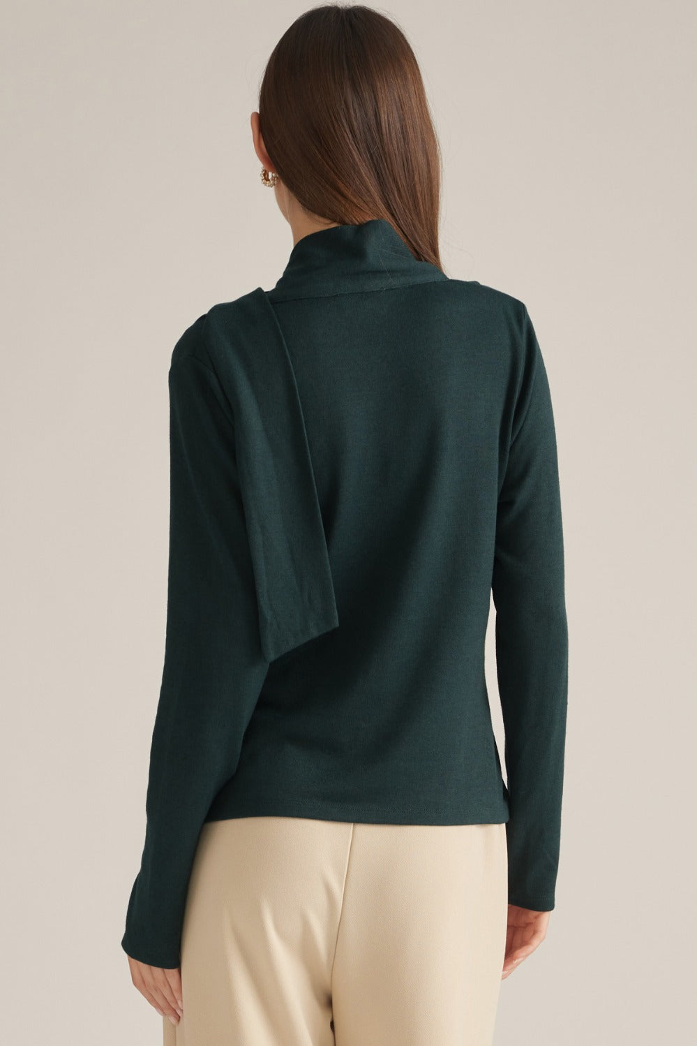 Edith Top in Hunter Green — back view
