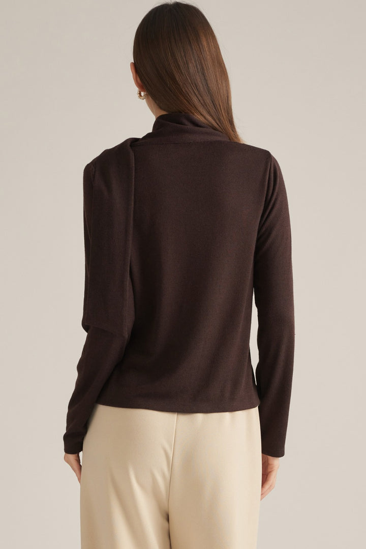 Edith Top in Brown — back view