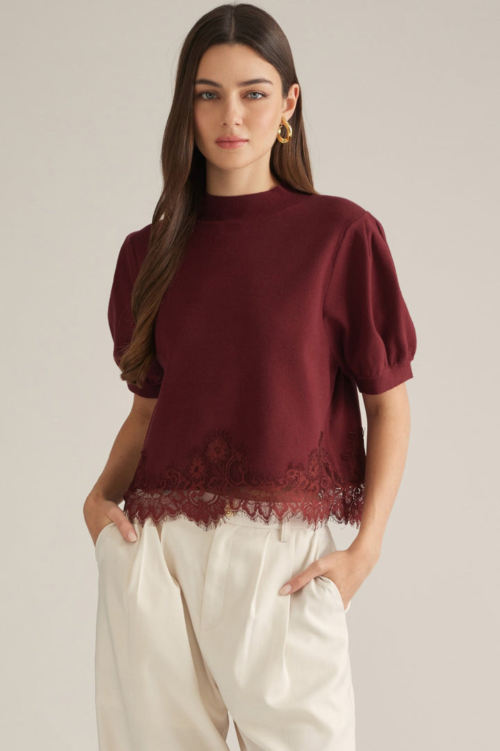 Nesta Top in Burgundy - ENTRO T33607
