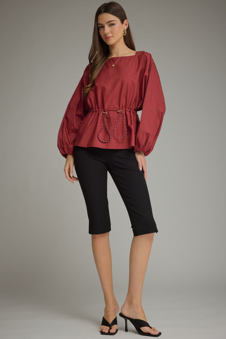 Pia Top - Burgundy