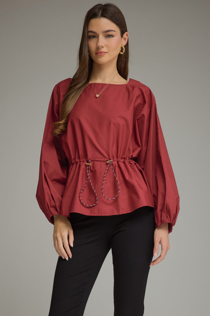 Pia Top - Burgundy