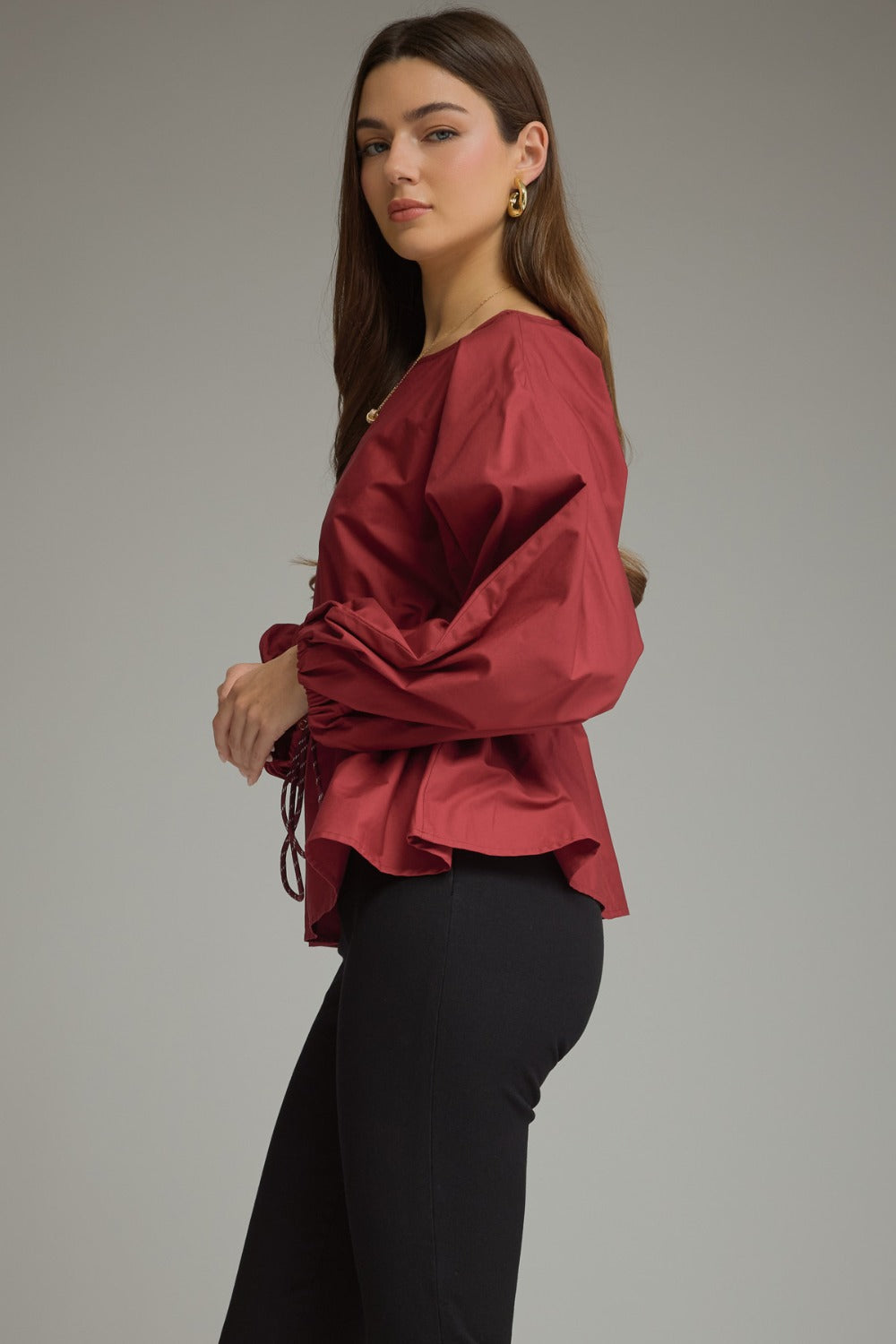 Pia Top - Burgundy