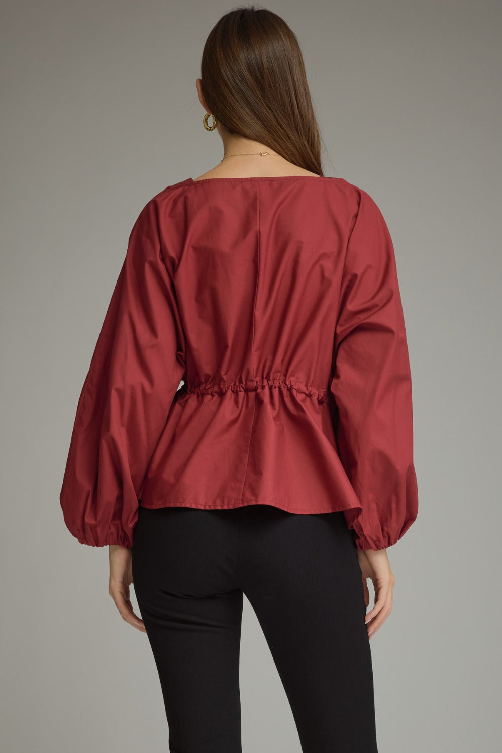 Pia Top - Burgundy