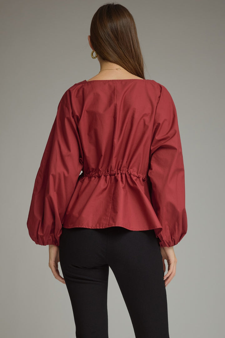Pia Top - Burgundy