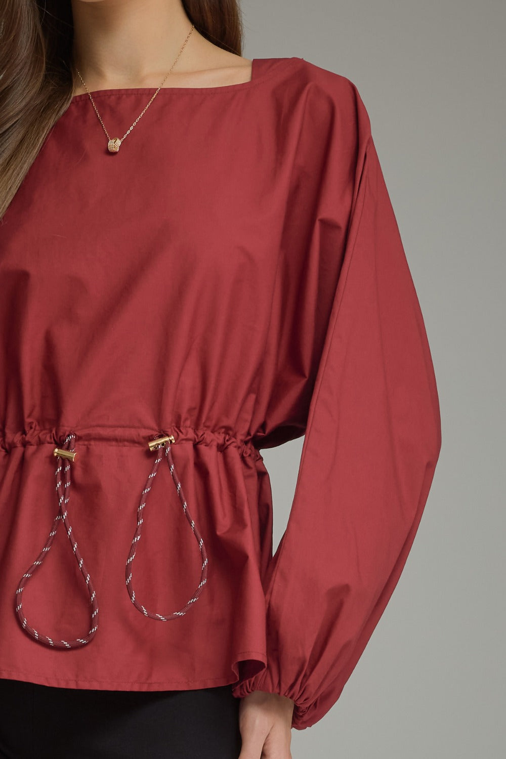 Pia Top - Burgundy