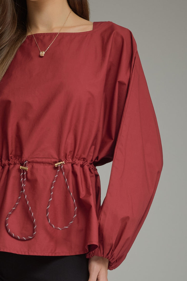 Pia Top - Burgundy