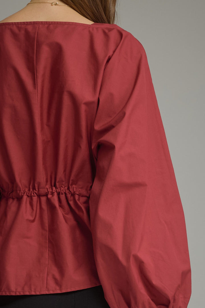 Pia Top - Burgundy
