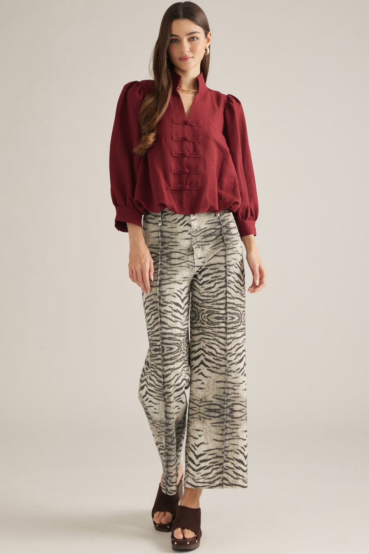 Adele Top - Burgundy