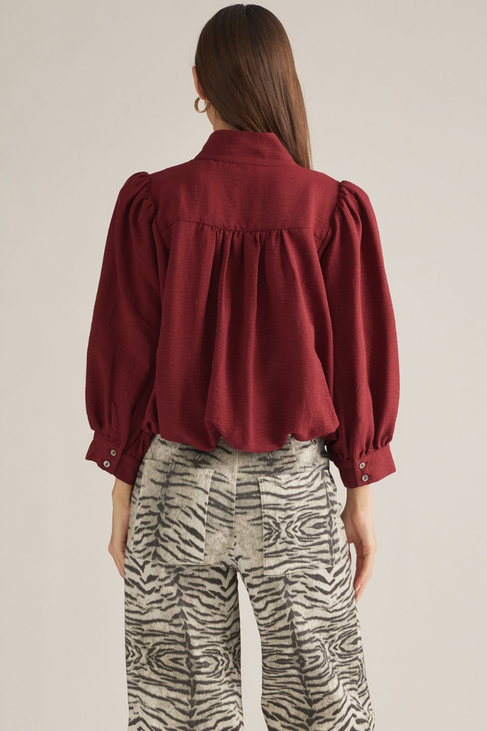 Adele Top - Burgundy