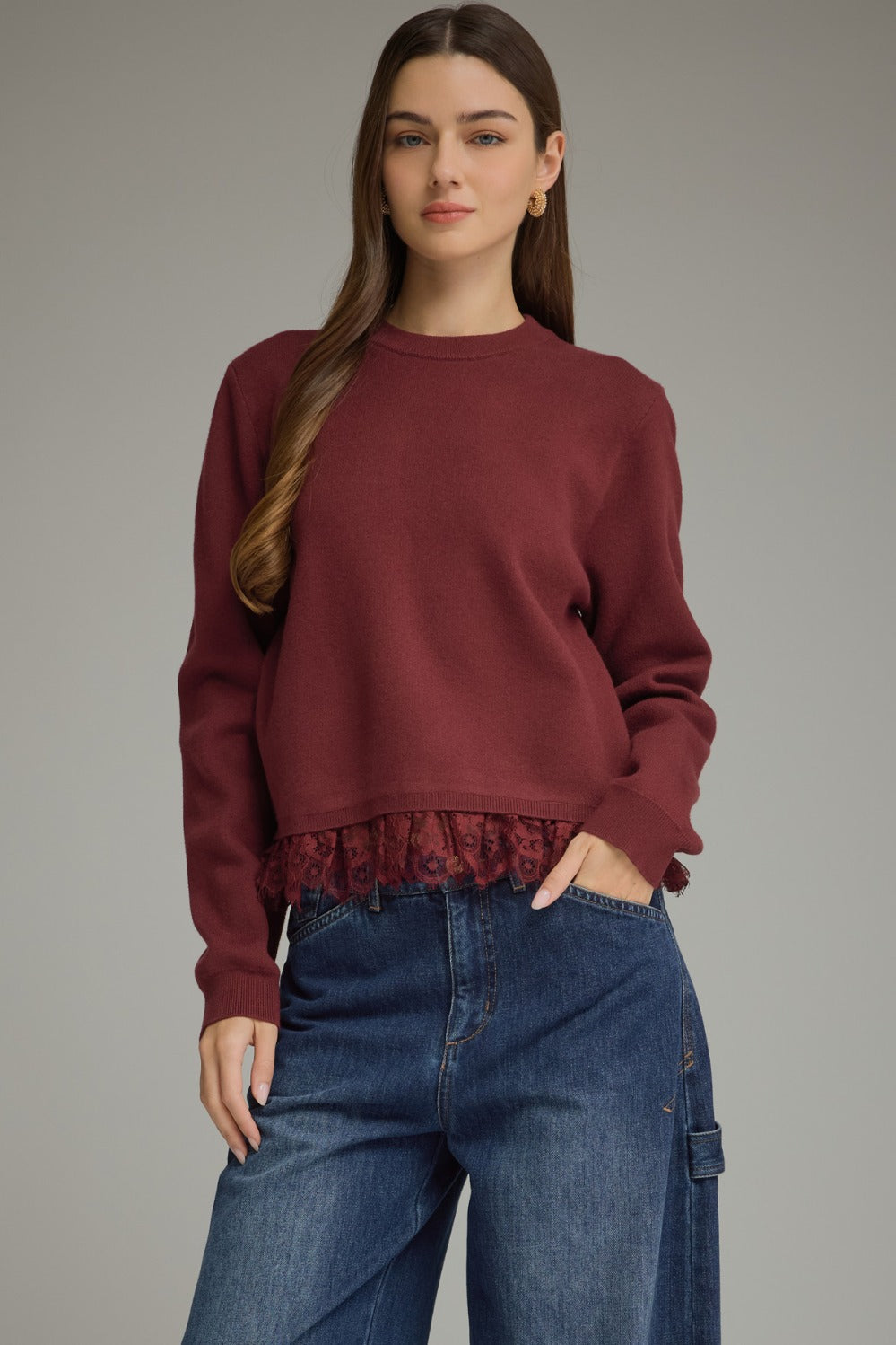 Kelly Sweater in Burgundy