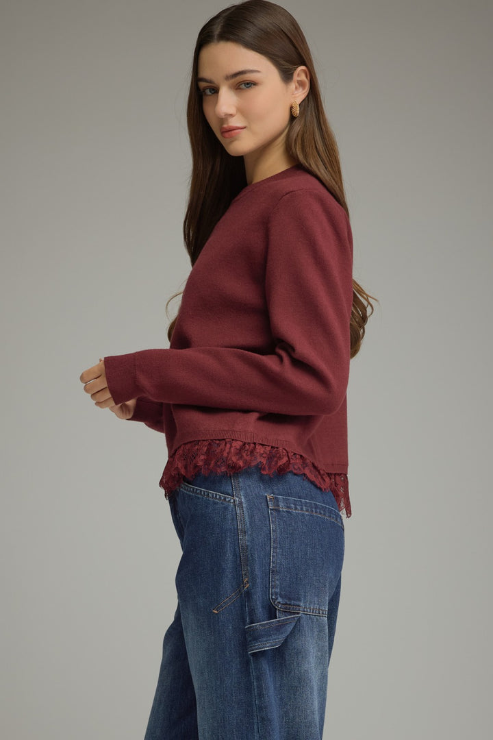Kelly Sweater in Burgundy