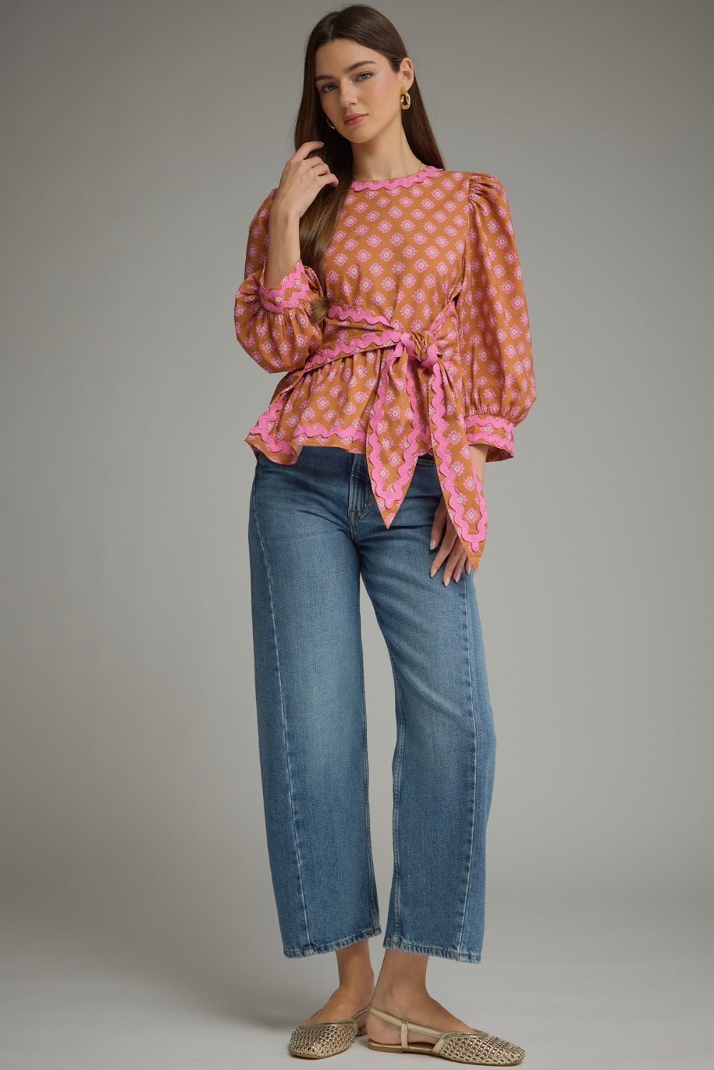 Ellie Top in Camel Pink