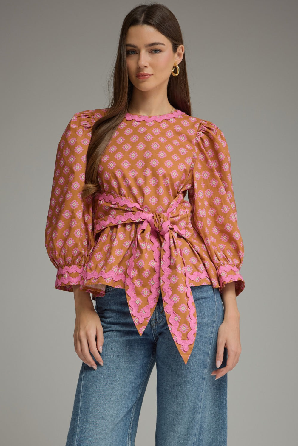 Ellie Top in Camel Pink