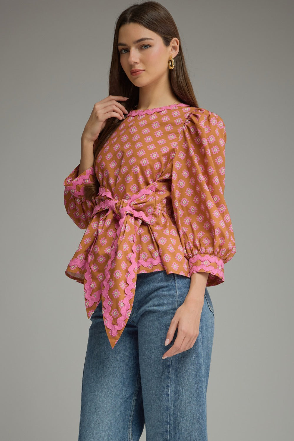 Ellie Top in Camel Pink