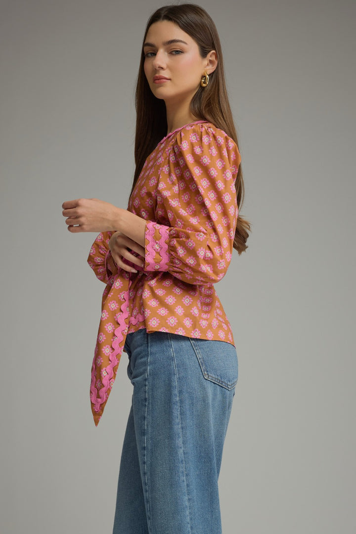 Ellie Top in Camel Pink