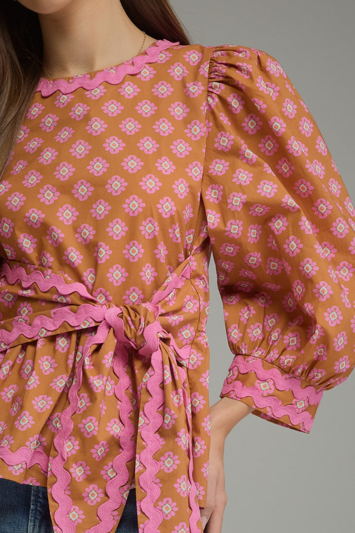 Ellie Top in Camel Pink