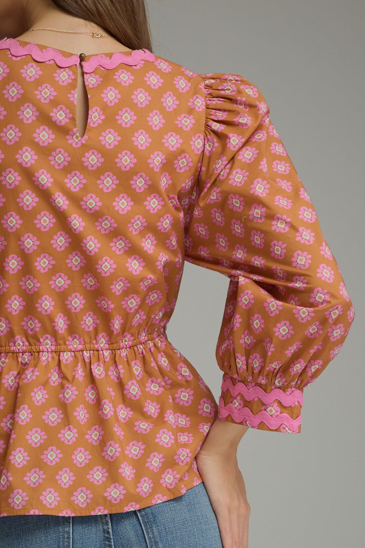Ellie Top in Camel Pink
