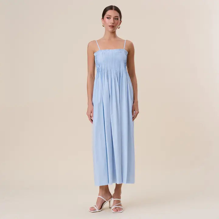 Sky Pintuck Dress