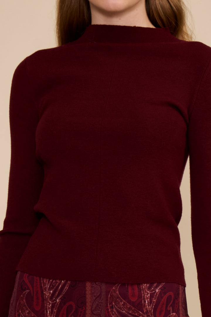 Heather Sweater - Burgundy