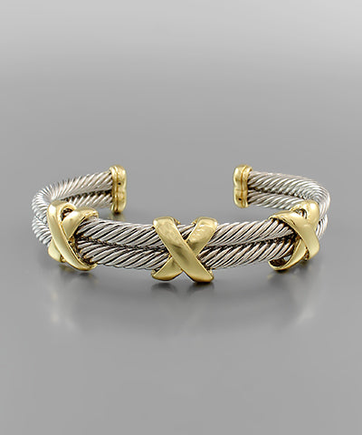 X Double Cable Cuff