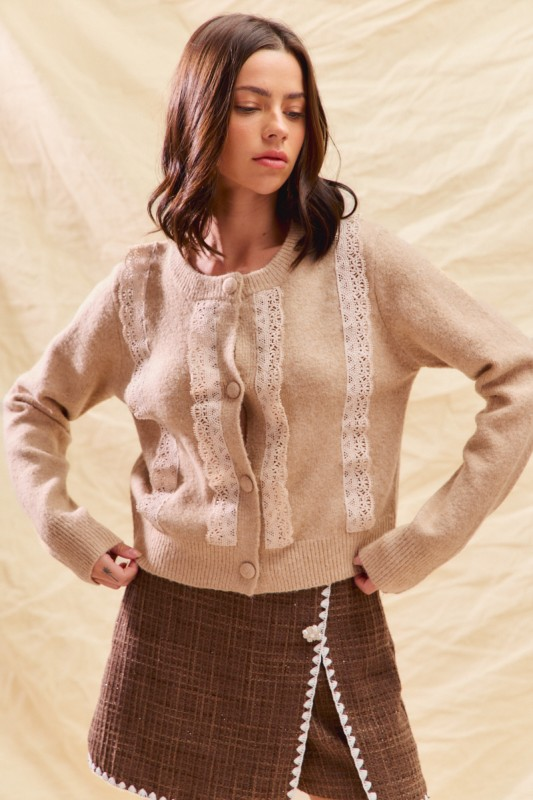 Laced Detail Cardigan