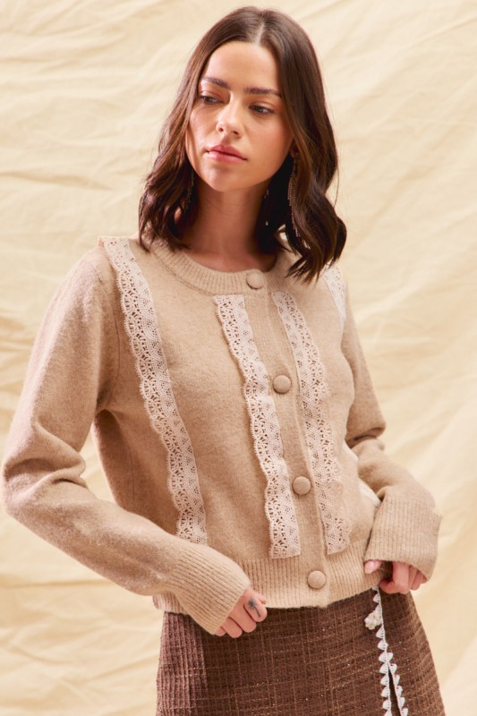 Laced Detail Cardigan