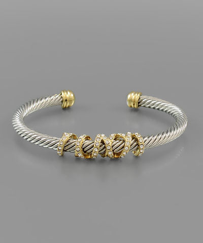 CRYSTAL WRAPPED CABLE CUFF