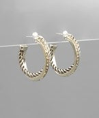 Braided Mixed Metal Hoops