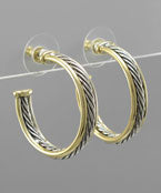 Mixed Metal Hoops