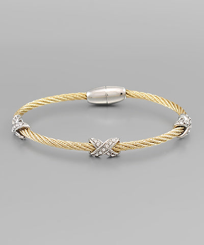 Cable and Criss Cross Bracelet