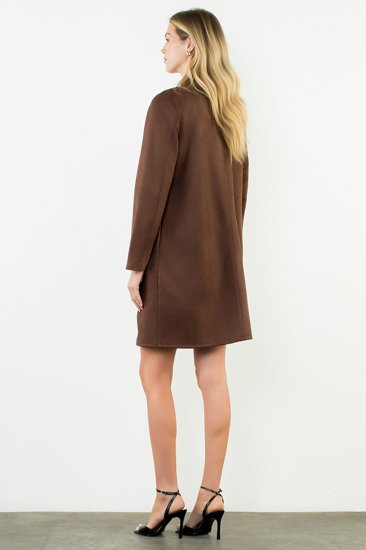 Briar Coat in brown — back view
