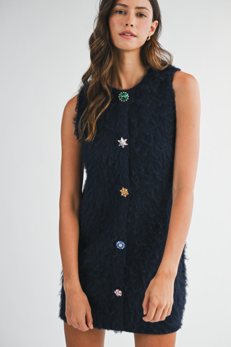 Ottoline Dress in Navy