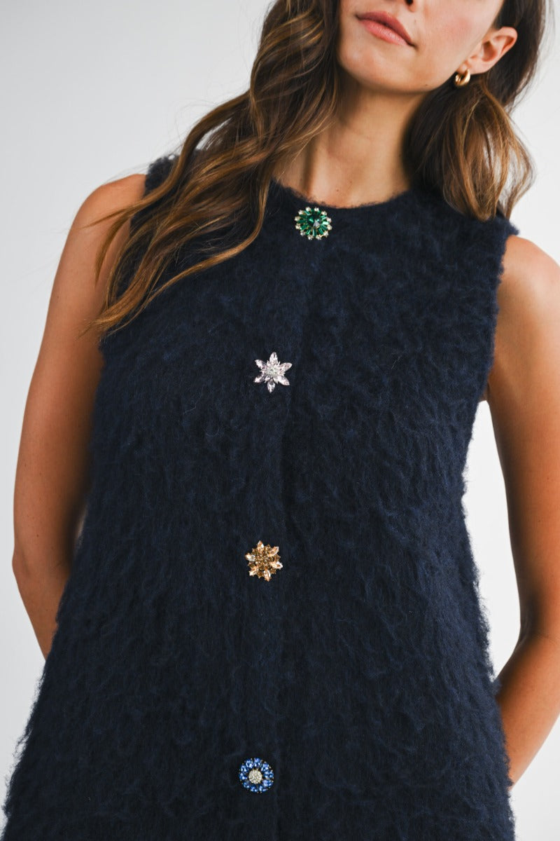 Ottoline Dress in Navy