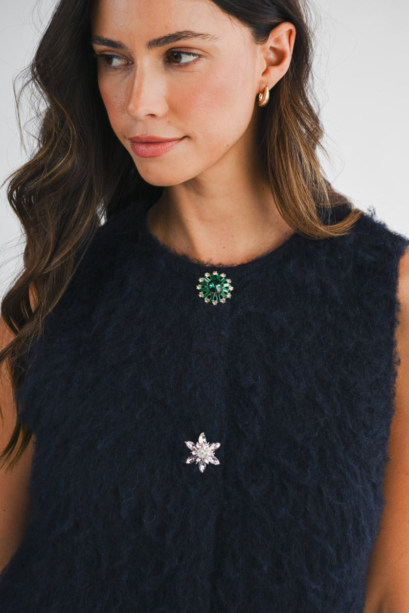 Ottoline Dress in Navy