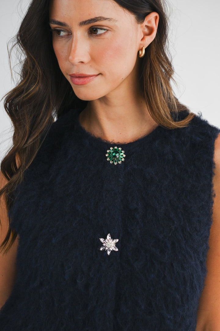 Ottoline Dress in Navy