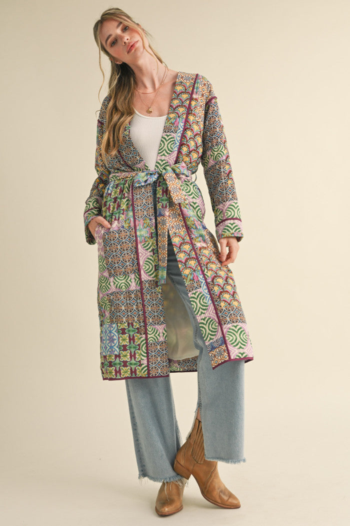 Daphne Quilted Long Jacket