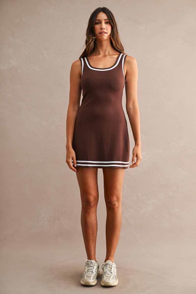 Joss Dress in Chocolate Brown