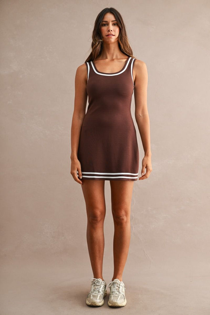 Joss Dress in Chocolate Brown