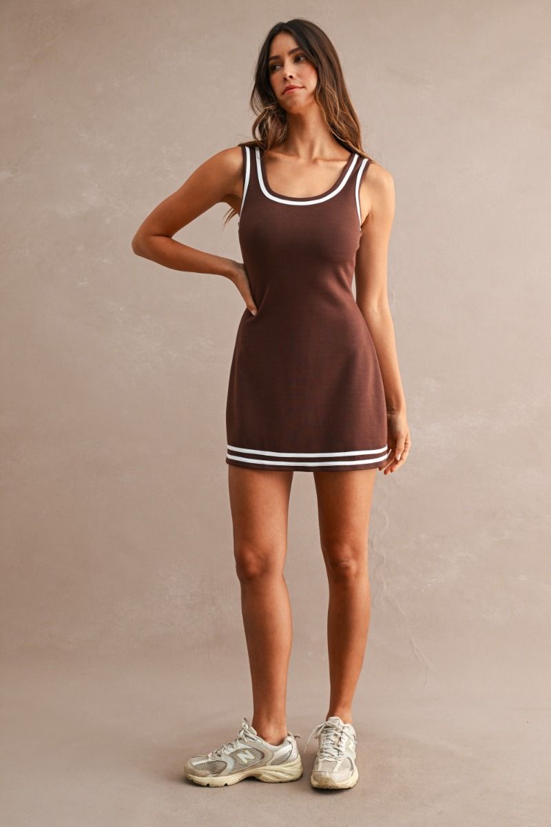 Joss Dress in Chocolate Brown