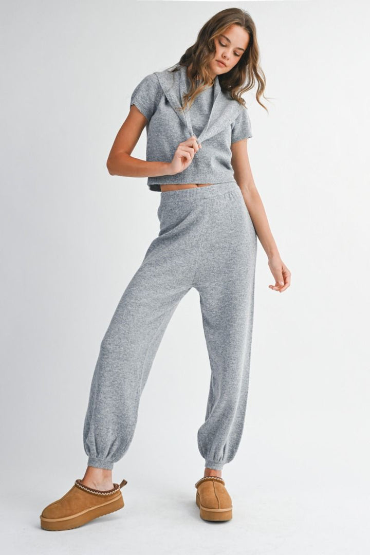 Tie Scarf Jogger Set