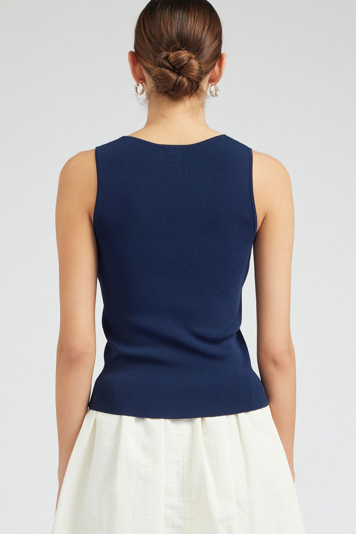 Reyes Top - Navy