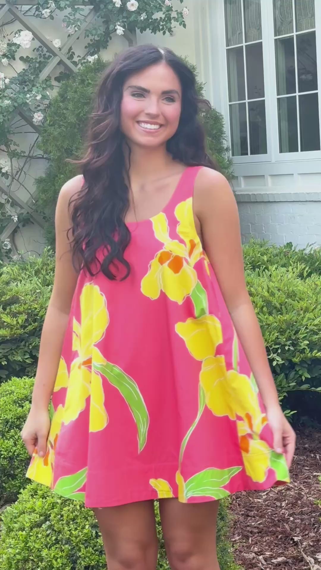 Coral Summer Swing Dress