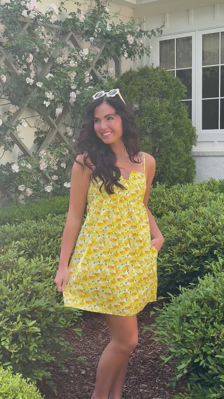 Top Stitch Floral Mini Dress