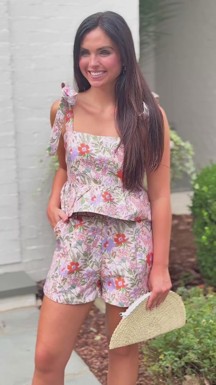 Floral Peplum Set