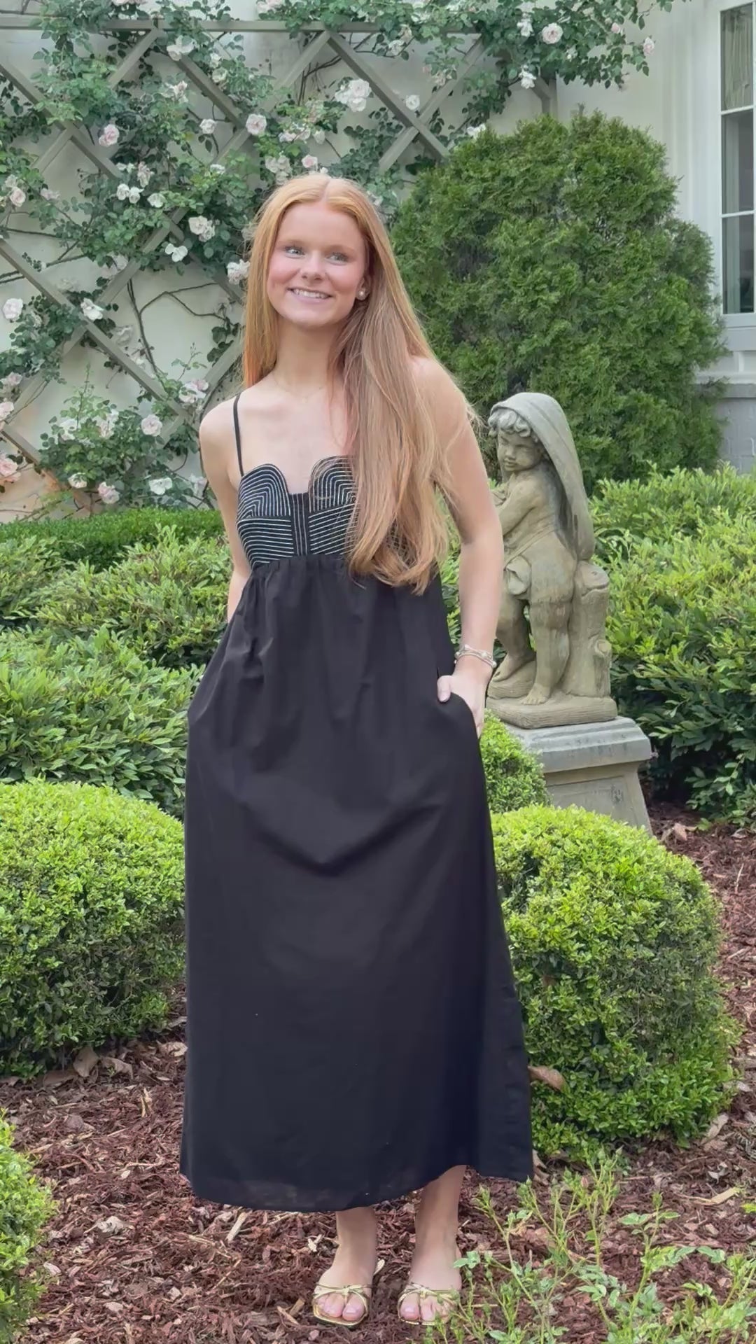 Top Stitch Bustier Linen Dress